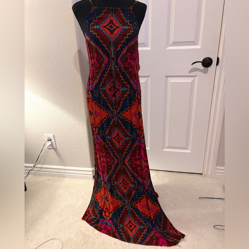 Billabong Native Sands Vibrant Patterned Printed Maxi Dress